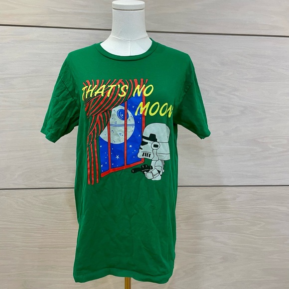 Star Wars Other - Green Graphic T-Shirt with Moon Design